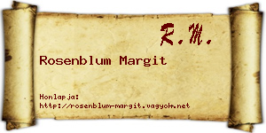 Rosenblum Margit névjegykártya