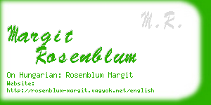 margit rosenblum business card